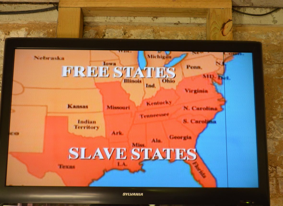 Mappa degli stati schiavisti e quelli liberi