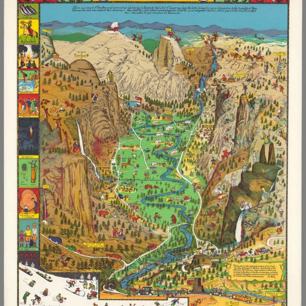 yosemite Valley in un antico poster