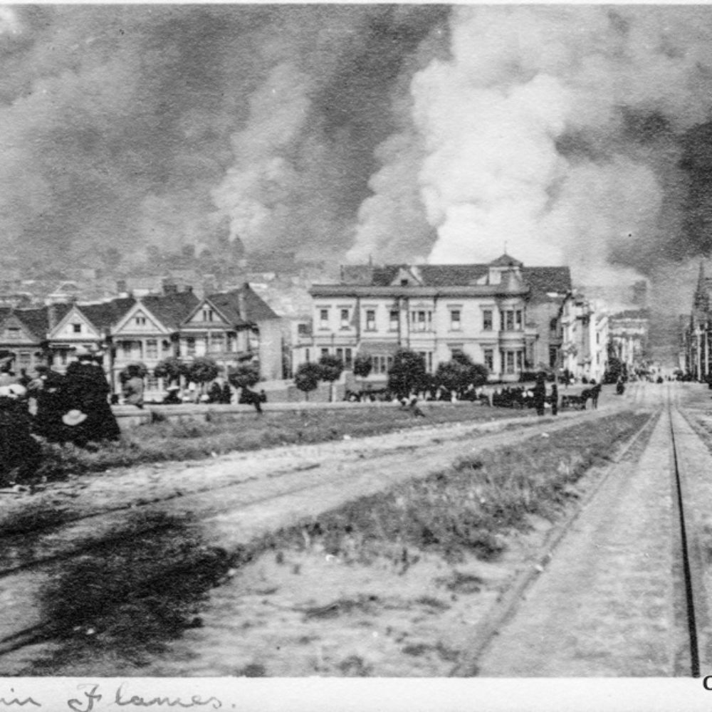 Alamo Square Park  S.Francisco 1906 : la città in fiamme