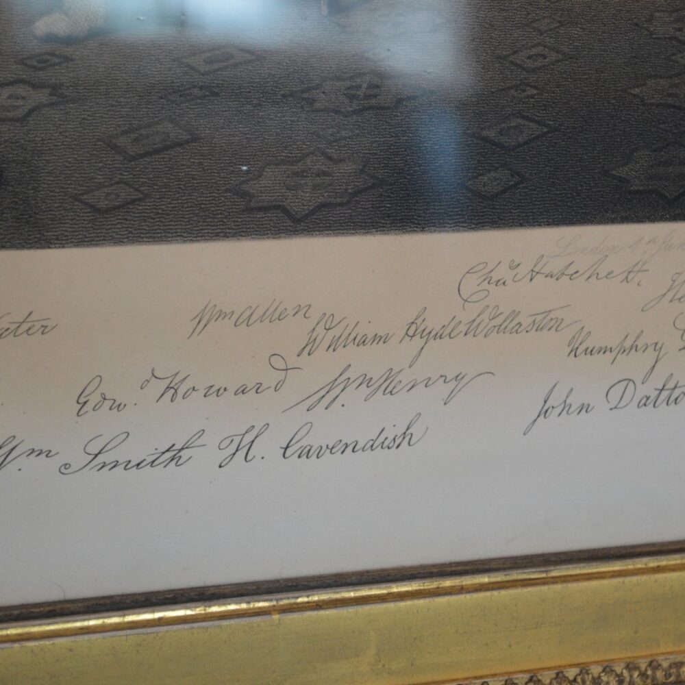 Le firme di John Dalton, H.Cavendish, Humphry Davy,