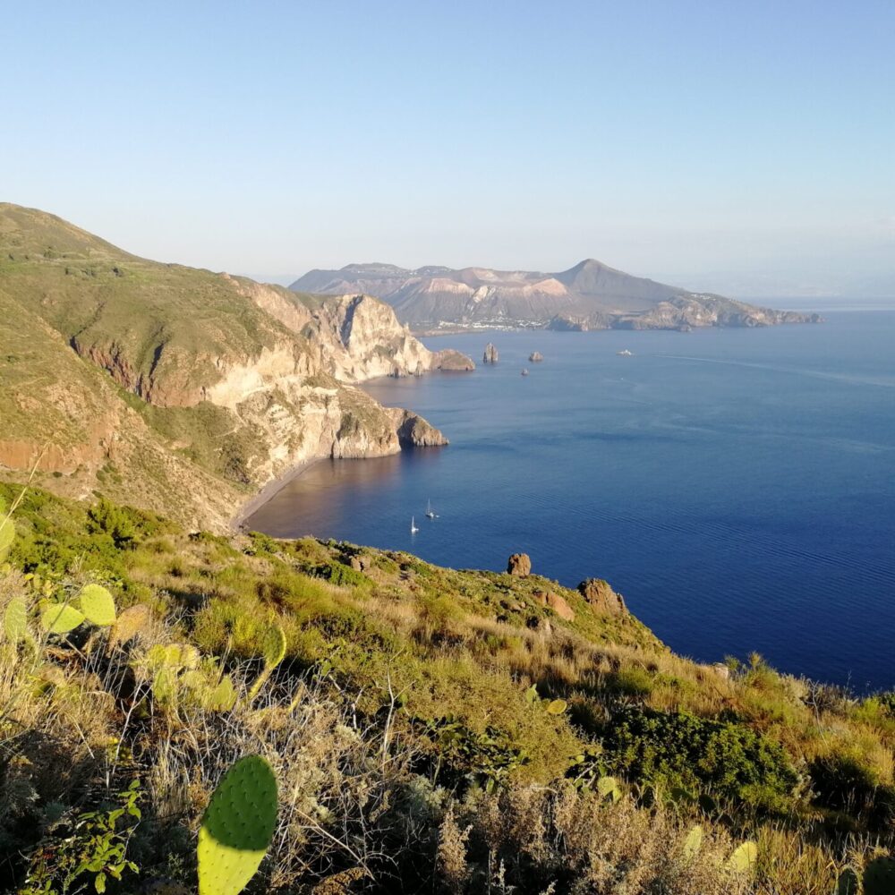 The island of Vulcano seen from the island of Lipari