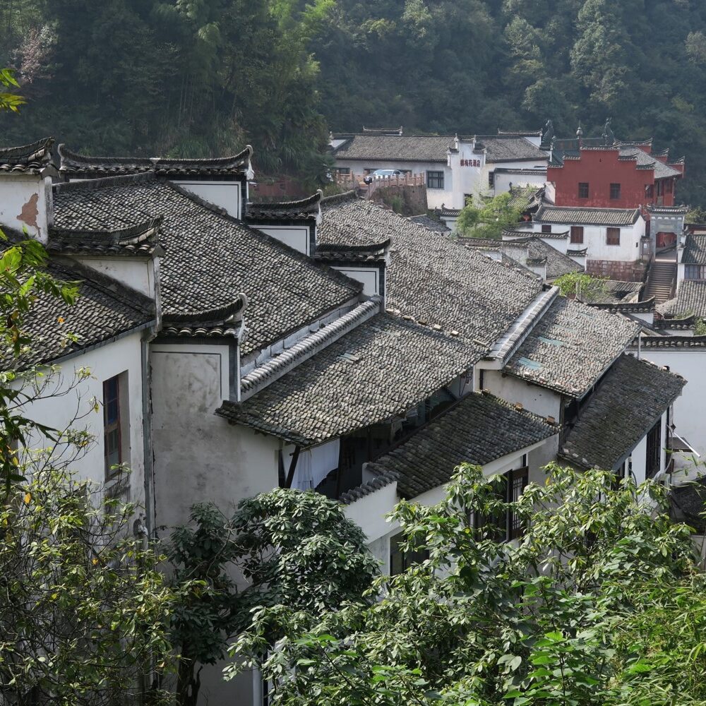Le case del villaggio in stile Huizhou, tipiche della regione di Anhui